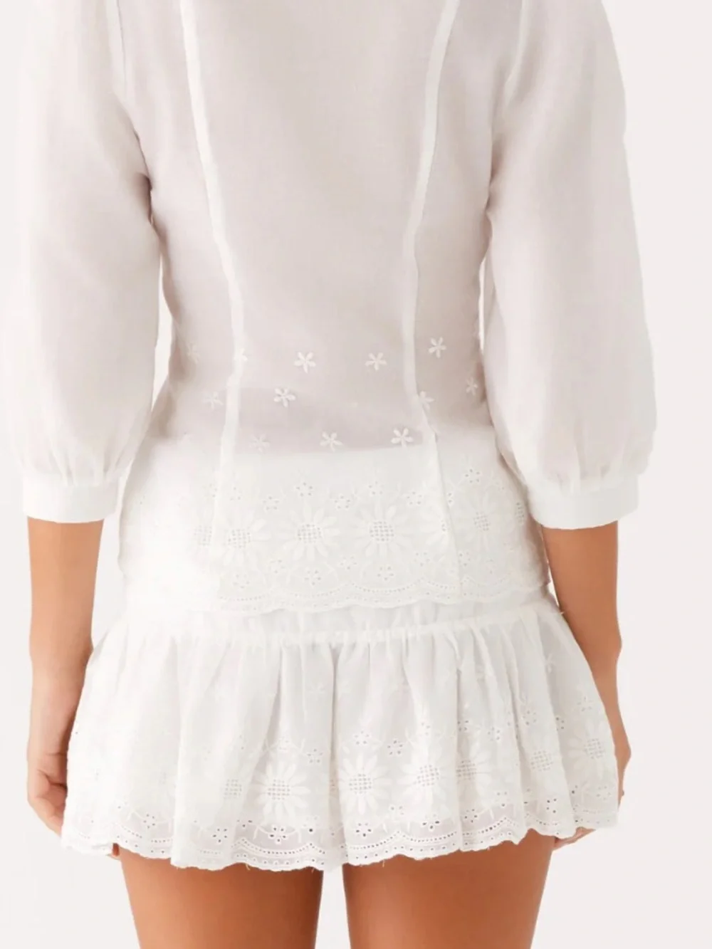 NWT Sync Love Broderie Mini Skirt